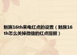 魅族16th来电红点的设置（魅族16th怎么关掉微信的红点提醒）