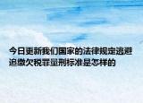 今日更新我们国家的法律规定逃避追缴欠税罪量刑标准是怎样的