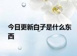 今日更新白子是什么东西