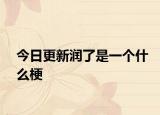 今日更新润了是一个什么梗