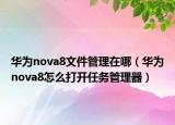 华为nova8文件管理在哪（华为nova8怎么打开任务管理器）