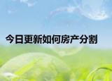 今日更新如何房产分割