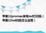 苹果12promax来电led灯闪烁（苹果12led闪烁怎么设置）