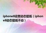 iphone8设置动态壁纸（iphone8动态壁纸不动）