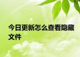 今日更新怎么查看隐藏文件