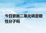 今日更新二氧化硫是极性分子吗