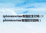 iphonexsmax有指纹支付吗（iphonexsmax有指纹识别吗）