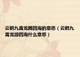 云鹤九霄龙腾四海的意思（云鹤九霄龙游四海什么意思）
