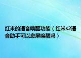 红米的语音唤醒功能（红米s2语音助手可以息屏唤醒吗）