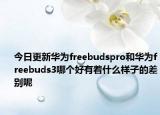 今日更新华为freebudspro和华为freebuds3哪个好有着什么样子的差别呢
