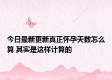 今日最新更新真正怀孕天数怎么算 其实是这样计算的