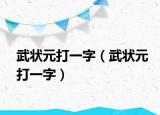 武状元打一字（武状元打一字）