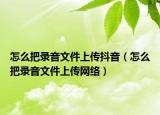 怎么把录音文件上传抖音（怎么把录音文件上传网络）