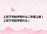 上宽下窄的字有什么二年级上册（上宽下窄的字有什么）