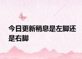 今日更新稍息是左脚还是右脚