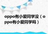 oppo有小爱同学没（oppo有小爱同学吗）