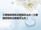 三星指纹锁忘记密码怎么办（三星指纹锁忘记密码怎么办）