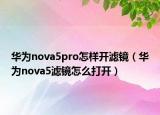 华为nova5pro怎样开滤镜（华为nova5滤镜怎么打开）