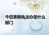 今日更新执法办是什么部门