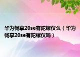 华为畅享20se有陀螺仪么（华为畅享20se有陀螺仪吗）
