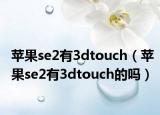 苹果se2有3dtouch（苹果se2有3dtouch的吗）