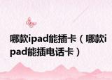 哪款ipad能插卡（哪款ipad能插电话卡）