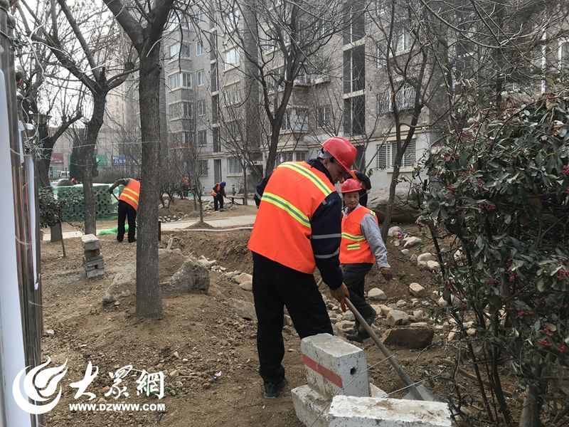 百通馨苑社区海绵楼院改造启动 李沧区年内完成改造60个