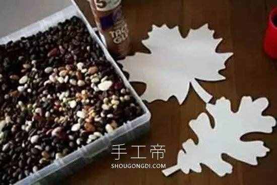 用豆子DIY制作豆贴画怎么做 -  www.shougongdi.com