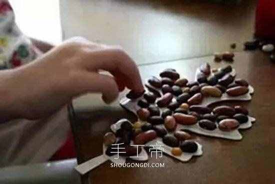 用豆子DIY制作豆贴画怎么做 -  www.shougongdi.com