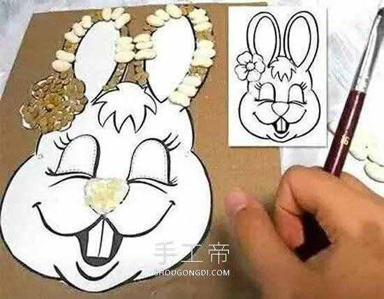 用豆子DIY制作豆贴画怎么做 -  www.shougongdi.com