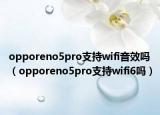 opporeno5pro支持wifi音效吗（opporeno5pro支持wifi6吗）