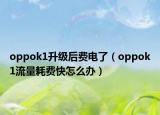 oppok1升级后费电了（oppok1流量耗费快怎么办）