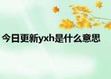 今日更新yxh是什么意思
