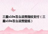 三星s10e怎么设置指纹支付（三星s10e怎么设置壁纸）