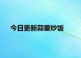 今日更新蒜薹炒饭