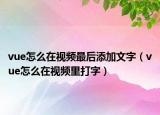 vue怎么在视频最后添加文字（vue怎么在视频里打字）