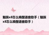 魅族x8怎么唤醒语音助手（魅族x8怎么唤醒语音助手）