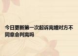 今日更新第一次起诉离婚对方不同意会判离吗