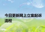 今日更新网上立案起诉流程
