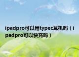 ipadpro可以用typec耳机吗（ipadpro可以快充吗）
