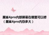 黑鲨4pro内部屏幕在哪里可以修（黑鲨4pro内存多大）