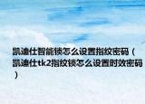 凯迪仕智能锁怎么设置指纹密码（凯迪仕tk2指纹锁怎么设置时效密码）