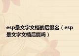 esp是文字文档的后缀名（esp是文字文档后缀吗）