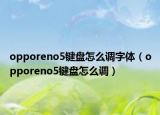 opporeno5键盘怎么调字体（opporeno5键盘怎么调）
