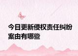 今日更新侵权责任纠纷案由有哪些