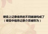 硬盘上记录信息的不同磁道构成了（硬盘中信息记录介质被称为）