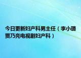 今日更新妇产科男主任（李小璐贾乃亮电视剧妇产科）