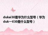 dukal30是华为什么型号（华为duk一tl30是什么型号）