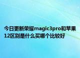 今日更新荣耀magic3pro和苹果12区别是什么买哪个比较好