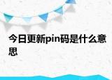 今日更新pin码是什么意思